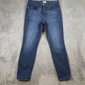 Loft Outlet Womens Denim Jeans Skinny Ankle Size 8 Blue Stretch Mid Rise